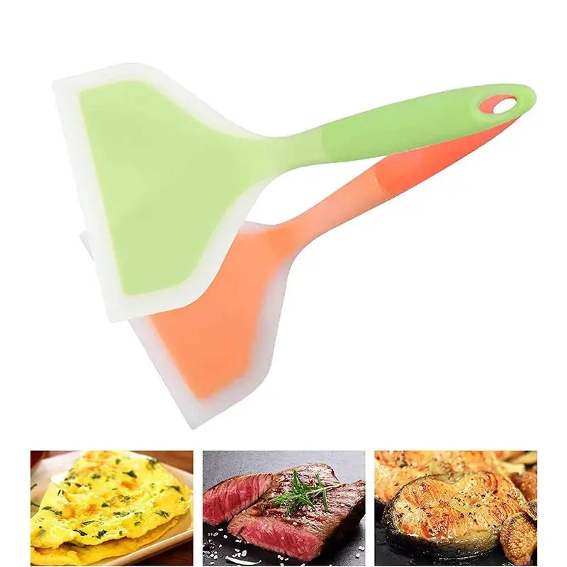 Walfos Non-Stick Japanese Omelette Frying Pan Silicone Spatula Wide Pizza Shovel Meat Egg Scraper Turner Food Cooking Utensil Walfos® Kitchenware