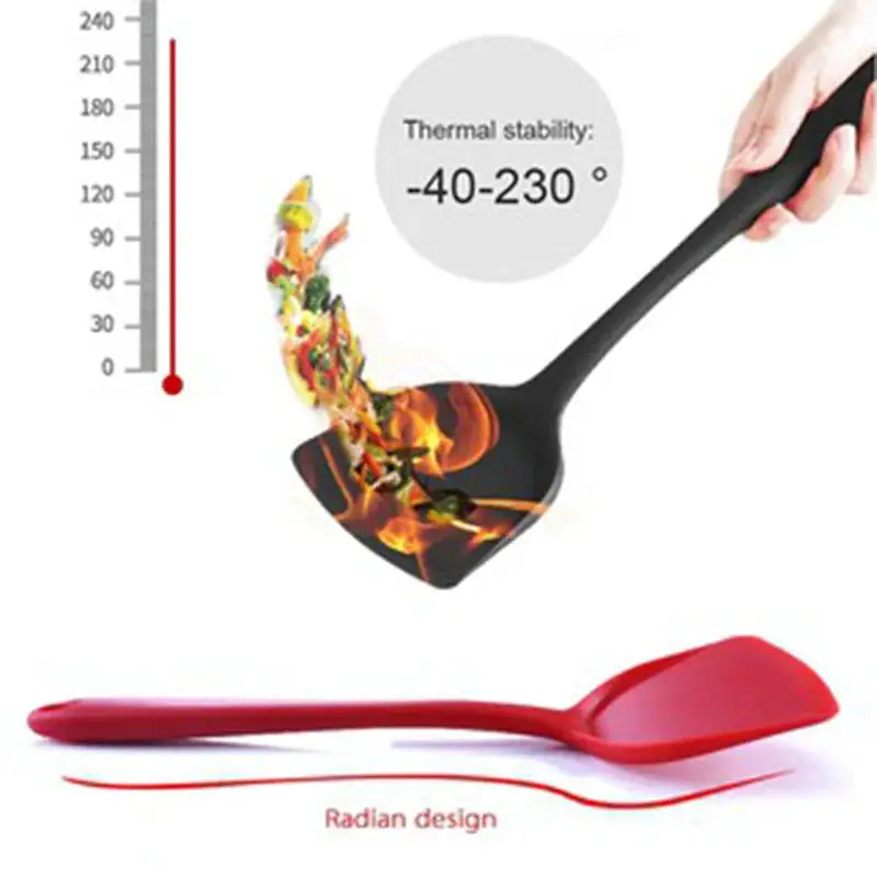 Walfos Non-Stick Silicone Shovel Heat-Resistant Handle Turner Kitchen Spatula Cooking Tool Walfos® Kitchenware