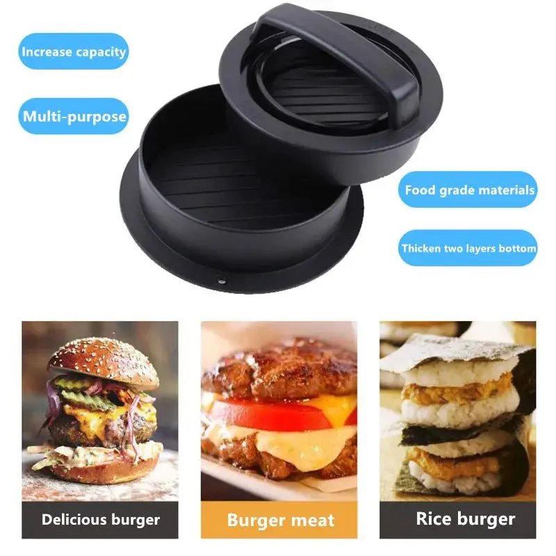 Walfos Round Shape burger Press Food-Grade ABS Hamburger Meat Press Beef Grill Hamburger Press Patty Maker Mold Kitchen Tool Walfos® Kitchenware