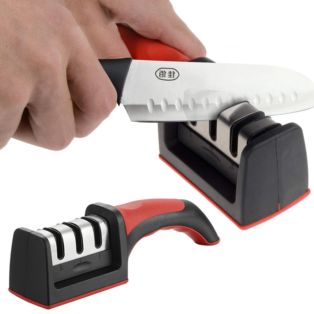 Walfos Sharpener Household Quick Sharpener Whetstone Stick Sharpening Kitchen Knife Kitchen Gadget Sharpener 3-Stage Type Walfos® Kitchenware