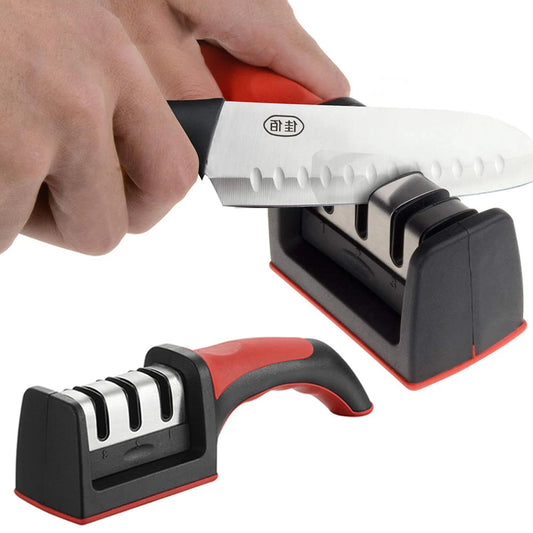 Walfos Sharpener Household Quick Sharpener Whetstone Stick Sharpening Kitchen Knife Kitchen Gadget Sharpener 3-Stage Type Walfos® Kitchenware