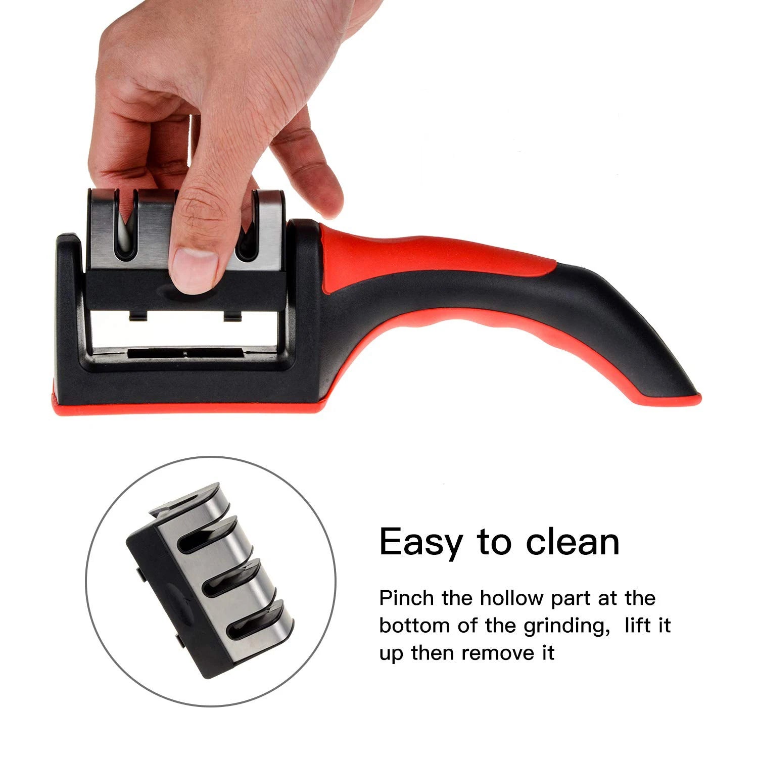 Walfos Sharpener Household Quick Sharpener Whetstone Stick Sharpening Kitchen Knife Kitchen Gadget Sharpener 3-Stage Type Walfos® Kitchenware