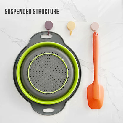 Walfos Silicone Folding Drain Basket Fruit Vegetable Washing Basket Strainer Colander Collapsible Drainer Kitchen Storage Tool Walfos® Kitchenware