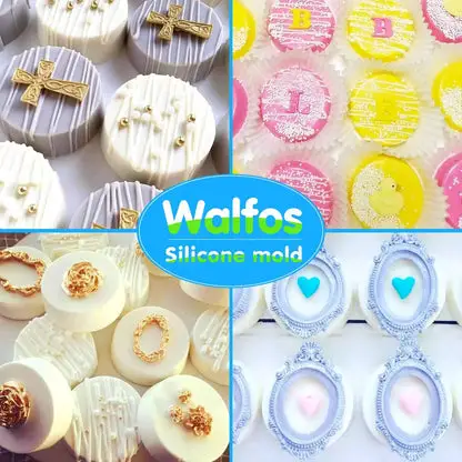 Walfos Silicone Mold Round Non-Stick Cake Chocolate Mold Soap Jelly Muffin Cupcake Moulds Cake Decorating Baking Pastry Tools Walfos® Kitchenware