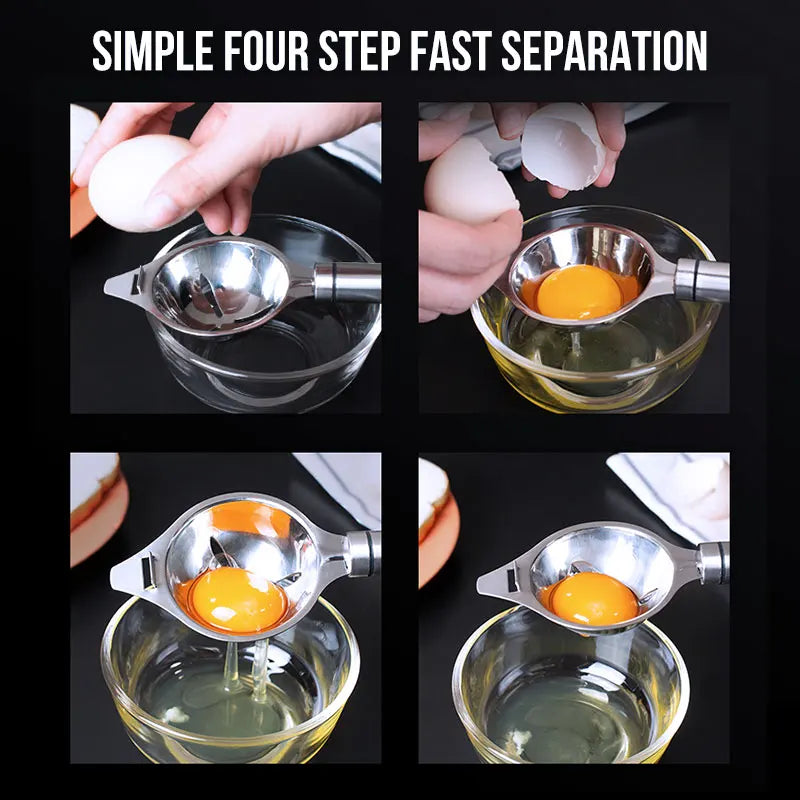 Walfos Stainless Steel Egg White Separator Eggs Yolk Filter Gadgets Kitchen Accessories Separating Funnel Spoon Divider Tools Walfos® Kitchenware