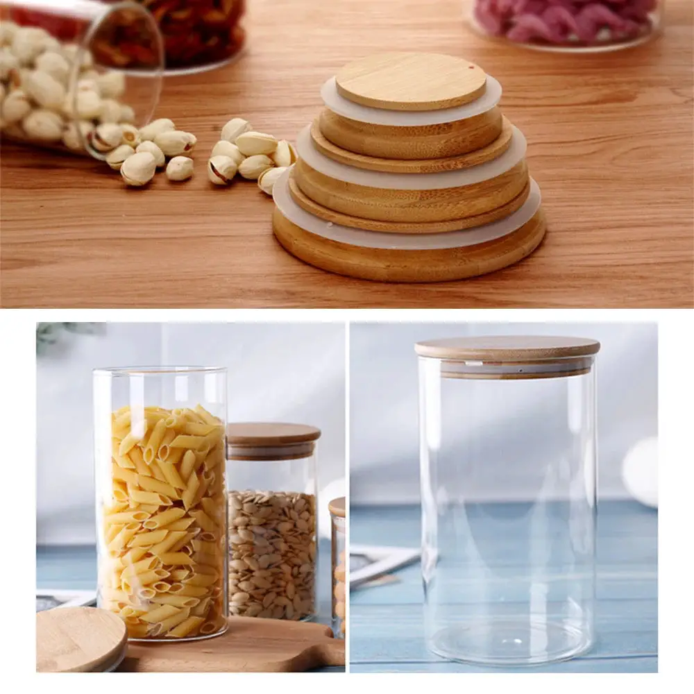 Walfos Stash Jar Food Glass Transparent Container Glass Jars With Lids Cookie Cereals Kitchen Jars Lids Small Size Pot Spice Walfos® Kitchenware