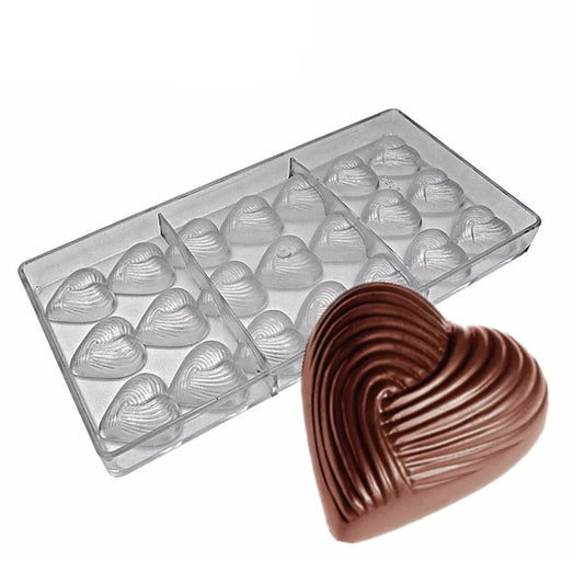 Walfos Valentine's Heart Chocolate Mold Polycarbonate Baking Molds 3D Intertwined Love Chocolate Mould Candy Mold Baking Tools Walfos® Kitchenware