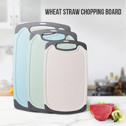 Walfos Wheat Straw Chopping Board Non-slip Anti-mold Cut Multifunctional Household Kitchen Double-sided Sticky Cutting Boards Walfos® Kitchenware