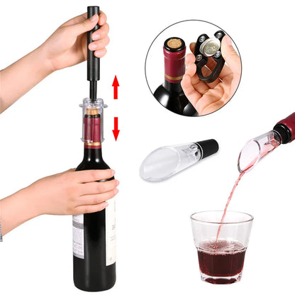 Walfos Wine Bottle Opener Stainless Steel Needle Air Pressure Pump Corkscrew Wine Opener Cork Out Remover Kichen Tool Corkscrew Walfos® Kitchenware