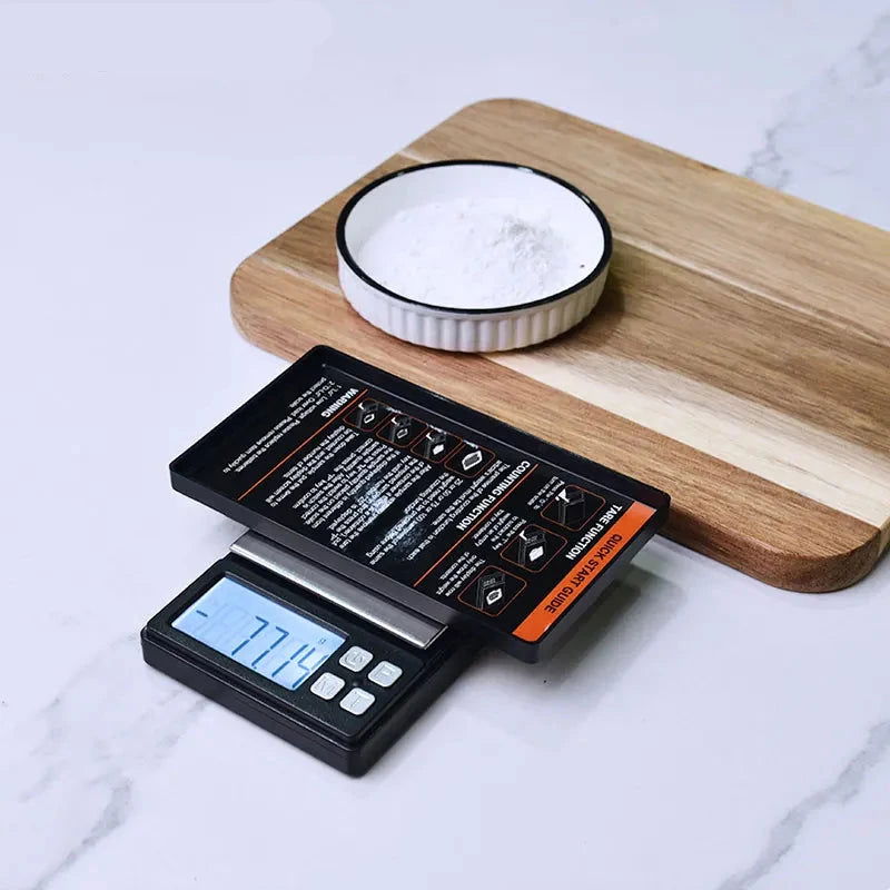 Walfos 0.01g/1000g LCD Stainless Steel Electronic Scale Panel Portable Multifunction Weighing Baking Kitchen Tool Accessories - Walfos® Kitchenware