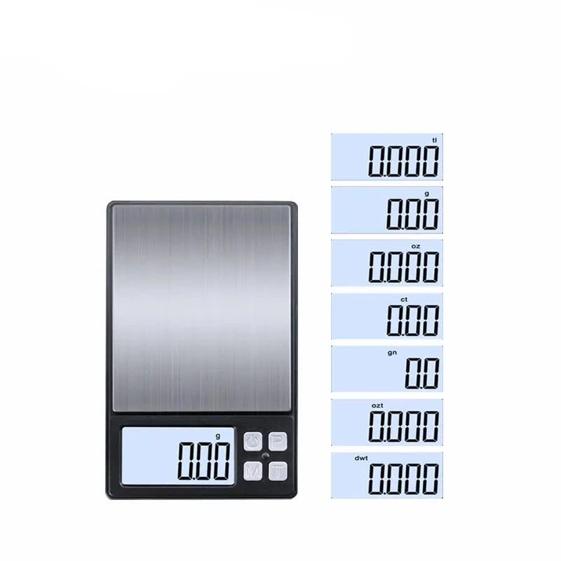 Walfos 0.01g/1000g LCD Stainless Steel Electronic Scale Panel Portable Multifunction Weighing Baking Kitchen Tool Accessories - Walfos® Kitchenware