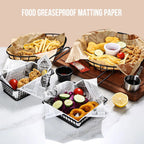 Walfos 100PCS Food Greaseproof Paper Bread Sandwich Burger Fries Wrapping Fast Food Bread Oilpaper Baking Tools - Walfos® Kitchenware