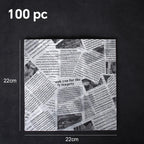 Walfos 100PCS Food Greaseproof Paper Bread Sandwich Burger Fries Wrapping Fast Food Bread Oilpaper Baking Tools - Walfos® Kitchenware