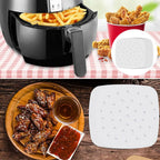 Walfos 100 Sheets Air Fryer Square Baking Paper Silicone Oil Paper For Buncake Paper Saucer Non-Stick Steaming Basket Mat - Walfos® Kitchenware