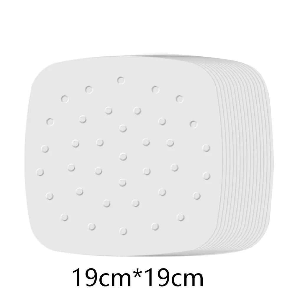 Walfos 100 Sheets Air Fryer Square Baking Paper Silicone Oil Paper For Buncake Paper Saucer Non-Stick Steaming Basket Mat - Walfos® Kitchenware