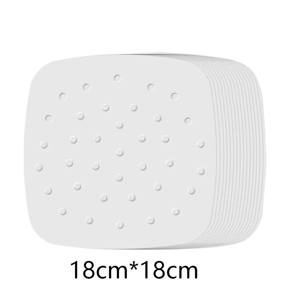 Walfos 100 Sheets Air Fryer Square Baking Paper Silicone Oil Paper For Buncake Paper Saucer Non-Stick Steaming Basket Mat - Walfos® Kitchenware