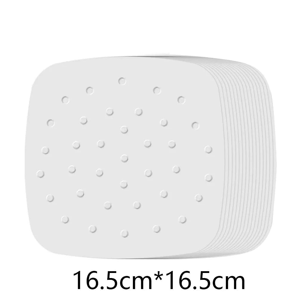 Walfos 100 Sheets Air Fryer Square Baking Paper Silicone Oil Paper For Buncake Paper Saucer Non-Stick Steaming Basket Mat - Walfos® Kitchenware