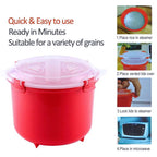 Walfos 1Pcs 2.6L Food grades Microwave Steamer Meal Food Rice Cooker Cereal Dish kitchenware Kitchen Tool Accessories - Walfos® Kitchenware