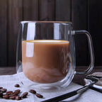 Walfos 1Pcs 250ml Coffee Cups Tea Set Mugs Handmade Creative Beer Drink a Mug of Office Mug Transparent Drinkware Kitchen Tools - Walfos® Kitchenware