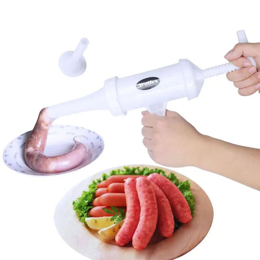 Walfos 1Pcs Food Grade Quality Manual Sausage Machine Meat Stuffer Filler Hand Operated Salami Maker and Funnel Kitchen Tools - Walfos® Kitchenware