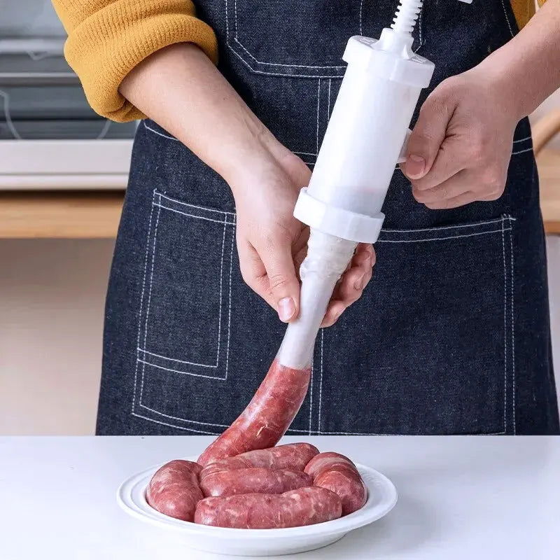 Walfos 1Pcs Food Grade Quality Manual Sausage Machine Meat Stuffer Filler Hand Operated Salami Maker and Funnel Kitchen Tools - Walfos® Kitchenware