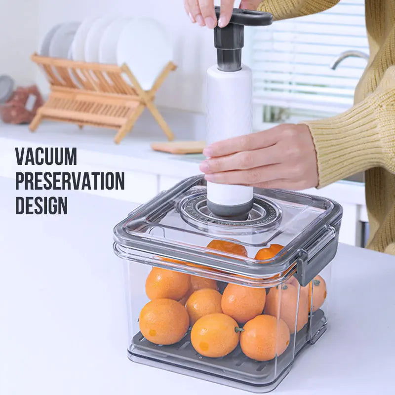 Walfos 1Pcs Manual Mode Rectangle Square Vacuum Container Crisper Different Capacity Vacuum Sealer Kitchen Tool Accessories - Walfos® Kitchenware