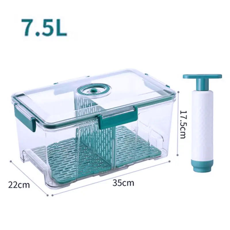 Walfos 1Pcs Manual Mode Rectangle Square Vacuum Container Crisper Different Capacity Vacuum Sealer Kitchen Tool Accessories - Walfos® Kitchenware