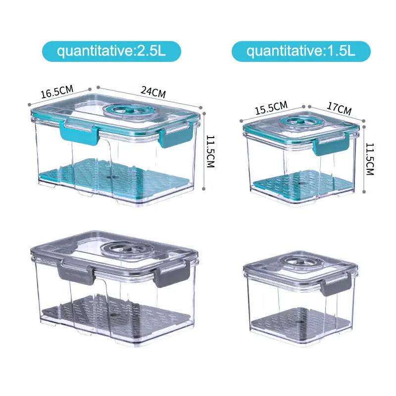 Walfos 1Pcs Manual Mode Rectangle Square Vacuum Container Crisper Different Capacity Vacuum Sealer Kitchen Tool Accessories - Walfos® Kitchenware
