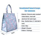 Walfos 1Pcs Portability Lunch Bags For Women Kids Picnic Beach School Flamingo Portable Lunch Bag Tote Handbag Kitchen Gadgets - Walfos® Kitchenware