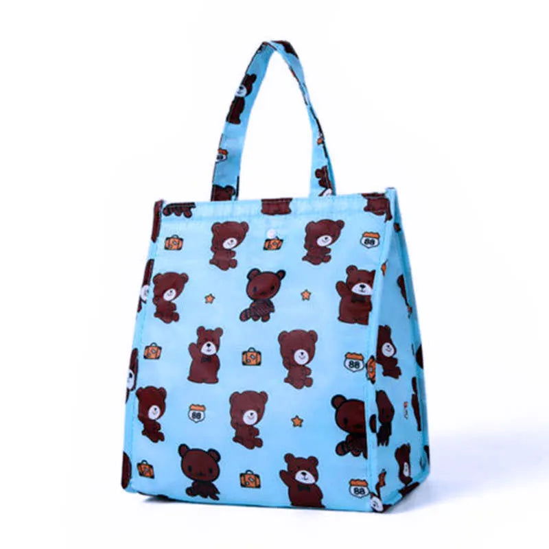 Walfos 1Pcs Portability Lunch Bags For Women Kids Picnic Beach School Flamingo Portable Lunch Bag Tote Handbag Kitchen Gadgets - Walfos® Kitchenware