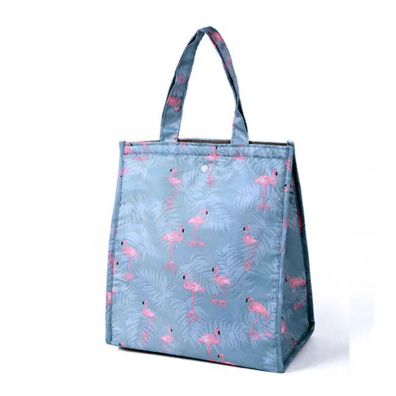 Walfos 1Pcs Portability Lunch Bags For Women Kids Picnic Beach School Flamingo Portable Lunch Bag Tote Handbag Kitchen Gadgets - Walfos® Kitchenware
