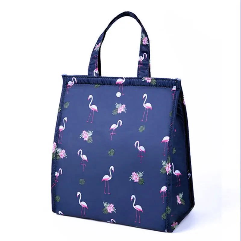 Walfos 1Pcs Portability Lunch Bags For Women Kids Picnic Beach School Flamingo Portable Lunch Bag Tote Handbag Kitchen Gadgets - Walfos® Kitchenware