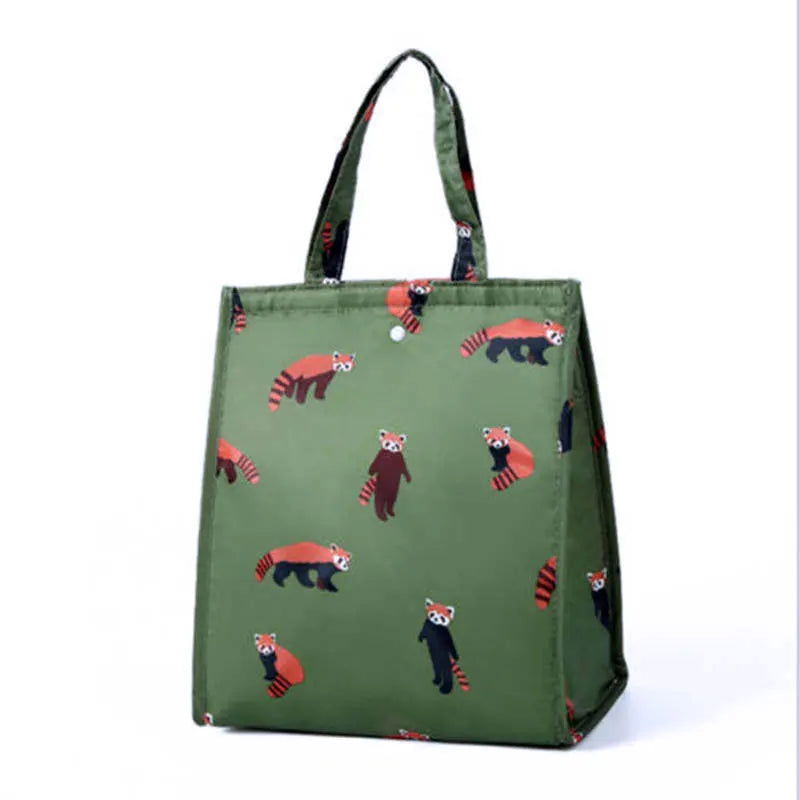 Walfos 1Pcs Portability Lunch Bags For Women Kids Picnic Beach School Flamingo Portable Lunch Bag Tote Handbag Kitchen Gadgets - Walfos® Kitchenware