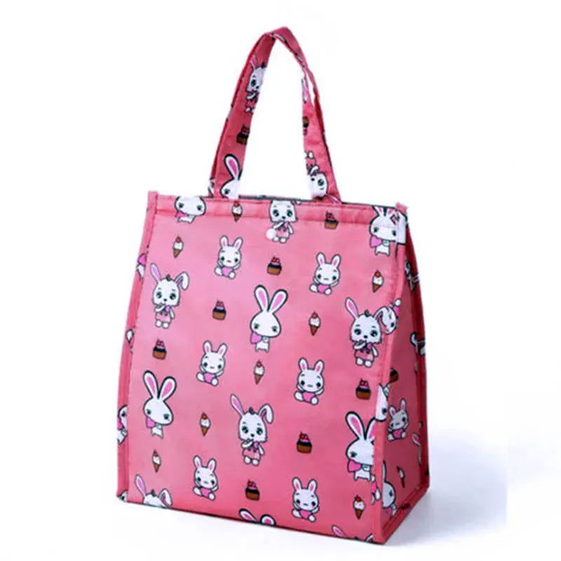 Walfos 1Pcs Portability Lunch Bags For Women Kids Picnic Beach School Flamingo Portable Lunch Bag Tote Handbag Kitchen Gadgets - Walfos® Kitchenware