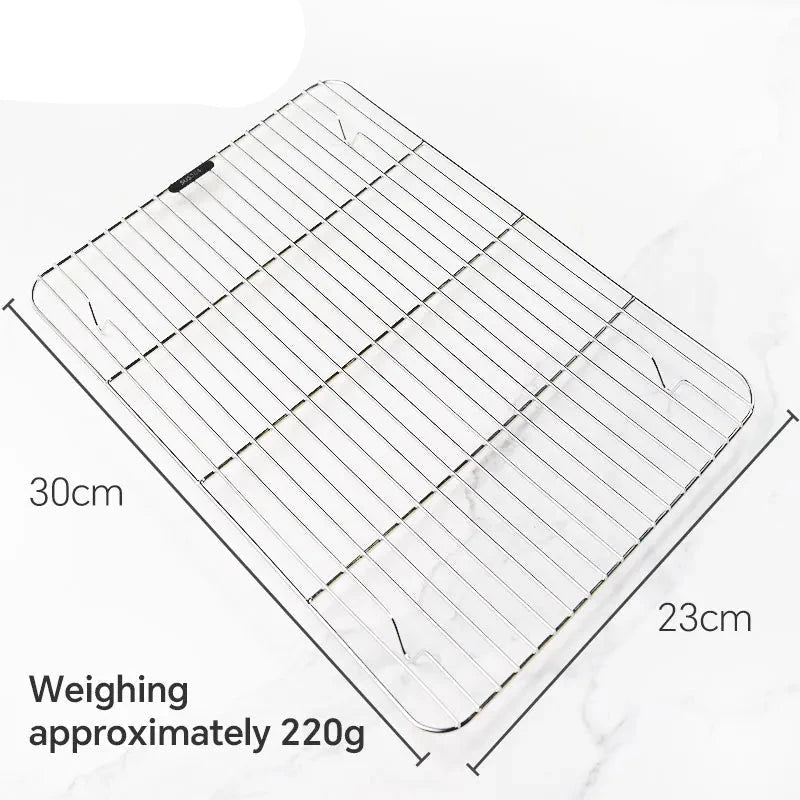 Walfos 1Pcs Stainless Steel Cooling Rack Non-stick Macarons  Biscuit Bread Cookie BBQ Holder Shelf  Kitchen Pastry Accessories - Walfos® Kitchenware
