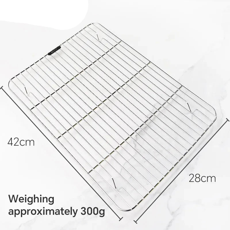 Walfos 1Pcs Stainless Steel Cooling Rack Non-stick Macarons  Biscuit Bread Cookie BBQ Holder Shelf  Kitchen Pastry Accessories - Walfos® Kitchenware