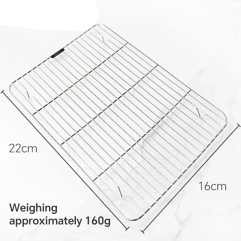 Walfos 1Pcs Stainless Steel Cooling Rack Non-stick Macarons  Biscuit Bread Cookie BBQ Holder Shelf  Kitchen Pastry Accessories - Walfos® Kitchenware
