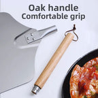 Walfos 1Pcs Stainless Steel Foldable Oak Handle Aluminium Folding Pizza Spatula Pizza Baking Tools Kitchen Gadgets Accessories - Walfos® Kitchenware