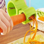 Walfos 1 Pc 2 in 1 Vegetable Grater With Knife Sharpener Spiral Carrot Slicer Stainless Steel +Plastic Vegetable Cutter - Walfos® Kitchenware
