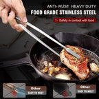 Walfos 1 Piece Stainless Steel Tweezer Barbecue Tong for Cooking Roasting Grabbing Small Objects Dessert BBQ Spaghetti Kitchen - Walfos® Kitchenware