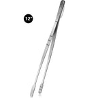 Walfos 1 Piece Stainless Steel Tweezer Barbecue Tong for Cooking Roasting Grabbing Small Objects Dessert BBQ Spaghetti Kitchen - Walfos® Kitchenware