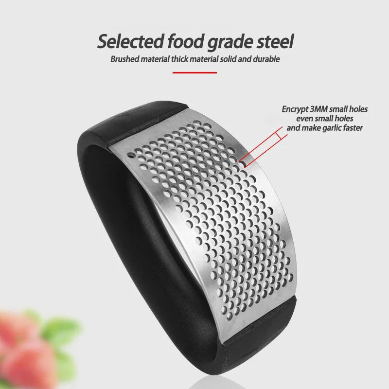 Walfos 1pcs Stainless Steel Garlic Press Manual Garlic Mincer Chopping Garlic Tools Curve Fruit Vegetable Tools Kitchen Gadgets - Walfos® Kitchenware