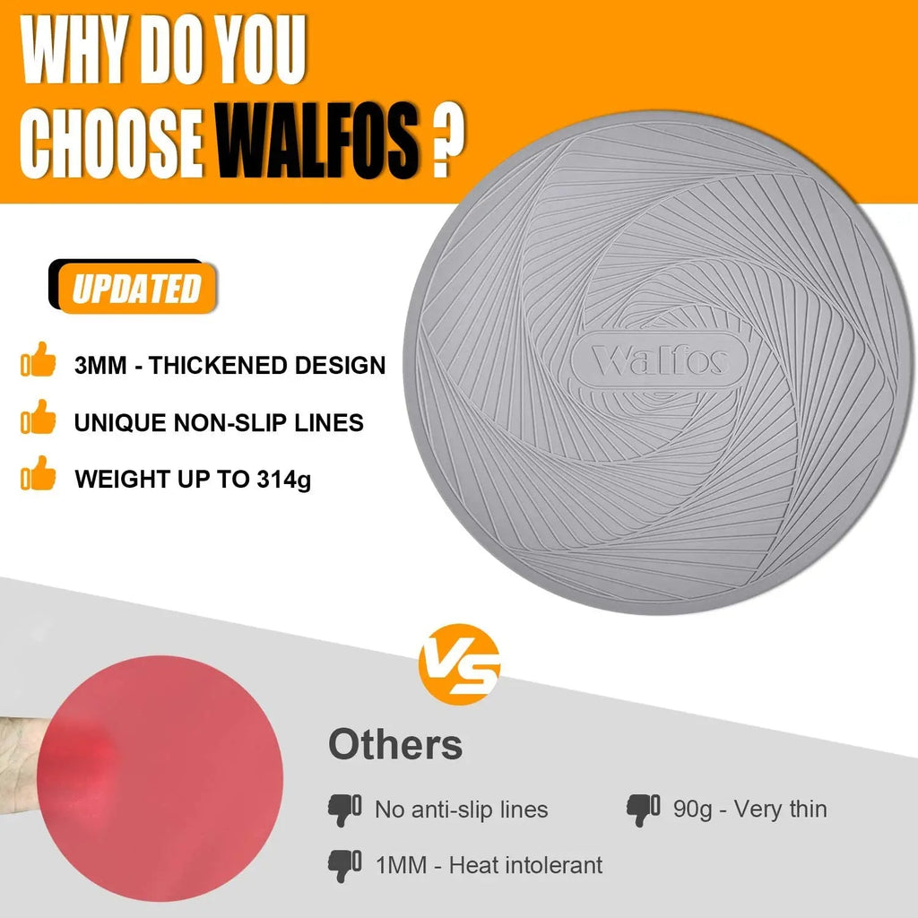 Walfos 2024 Hot Selling Multi-Function Cooking Pad Silicone Microwave Mat, Heat-Resistant Multi-Function Microwave Tripod Pad - Walfos® Kitchenware