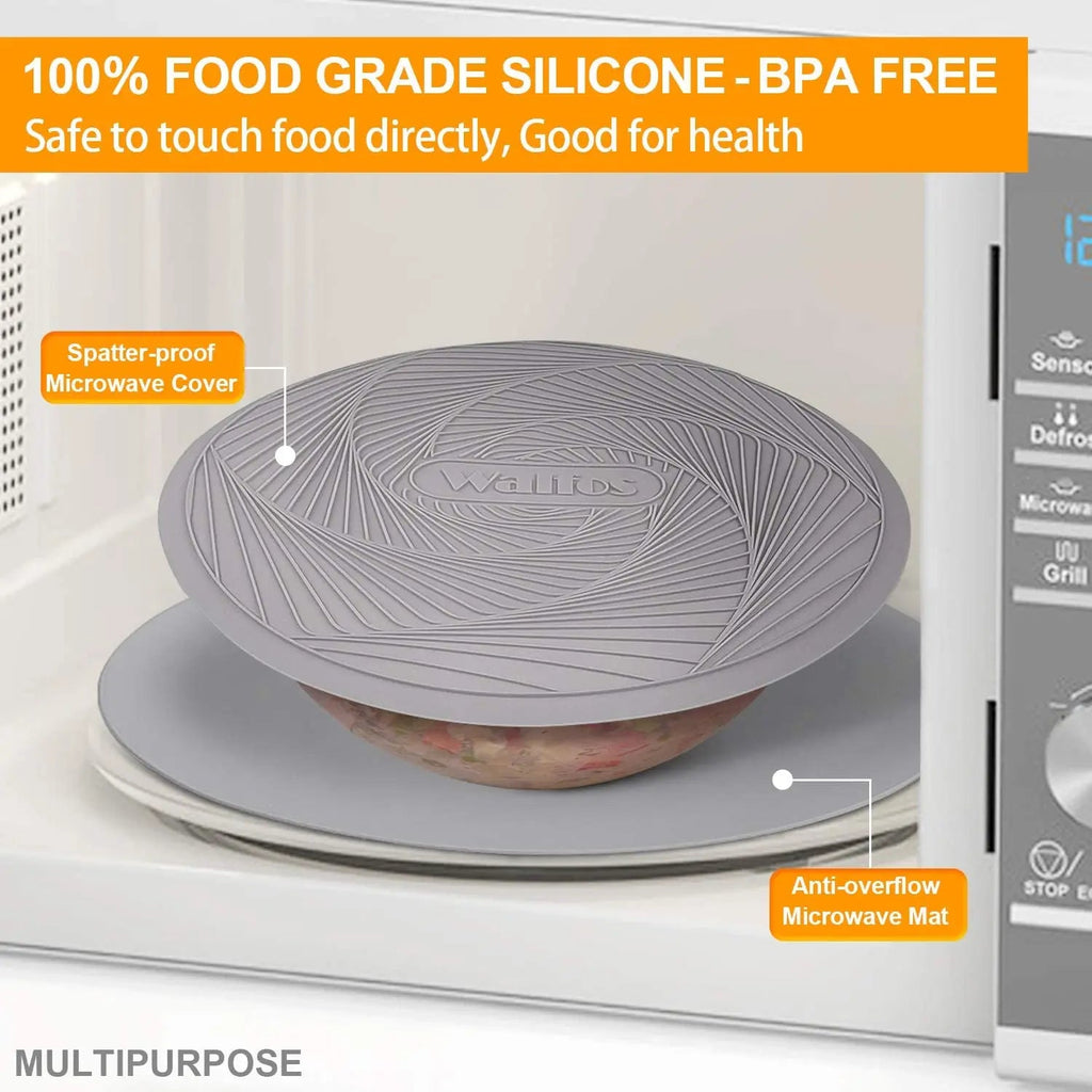 Walfos 2024 Hot Selling Multi-Function Cooking Pad Silicone Microwave Mat, Heat-Resistant Multi-Function Microwave Tripod Pad - Walfos® Kitchenware