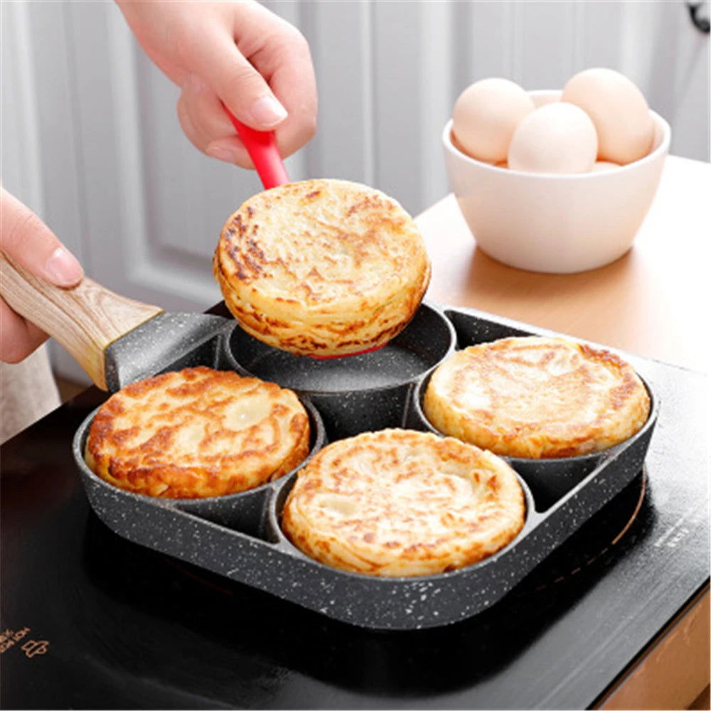 Walfos 2 Hole Frying Pot Pan Thickened Omelet Pan Non-Stick Egg Pancake Steak Pan Cooking Egg Ham Pans Breakfast Maker Cookware - Walfos® Kitchenware