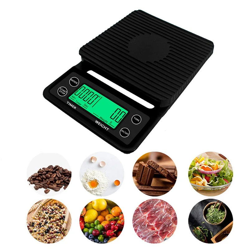 Walfos 3000g/0.1g 5000g/0.1g Kitchen Food  Scale with Timer High Precision Mulfunction Protable Scales Digital  LCD Weight Tool - Walfos® Kitchenware