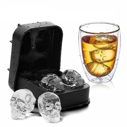 Walfos 3D Skull Silicone Mold Ice Cube Maker Chocolate Mould Tray Ice Cream DIY Tool Whiskey Wine Cocktail Ice Cube Best Sellers - Walfos® Kitchenware
