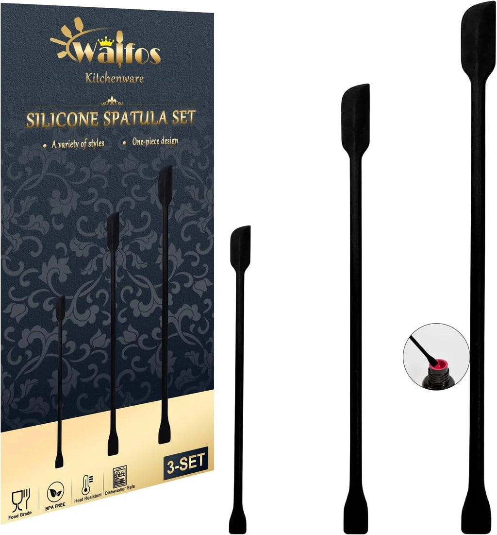 Walfos 3 Piece Mini Spatula Silicone Spatula Set Cosmetic Spatula Beauty Spatula BPA Free Suitable For Kitchen Cooking Tool - Walfos® Kitchenware