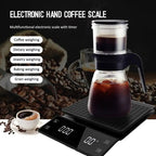 Walfos 3kg/0.1g Electronic Coffee Scale with Timer High Accuracy Digital Kitchen Scale Coffee Weight Balance Without Battery - Walfos® Kitchenware