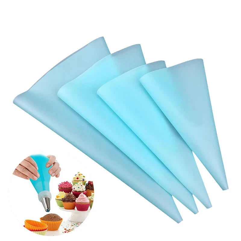 Walfos 4Pcs/1Pcs Kitchen Gadgets Cream Pastry Bag Baking Accessories DIY Cake Decorating Food Grade EVA/TPU Reusable Piping Bags - Walfos® Kitchenware